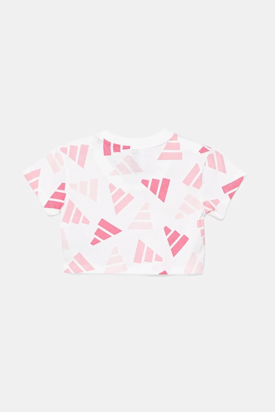 Дівчинка Дитяча бавовняна футболка adidas JC7710 білий