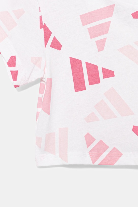 Дитяча бавовняна футболка adidas білий JC7710