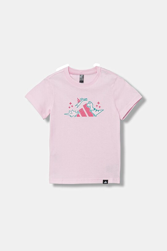 adidas t-shirt bawełniany niemowlęcy I ADIRAPTOR nadruk różowy JV5069