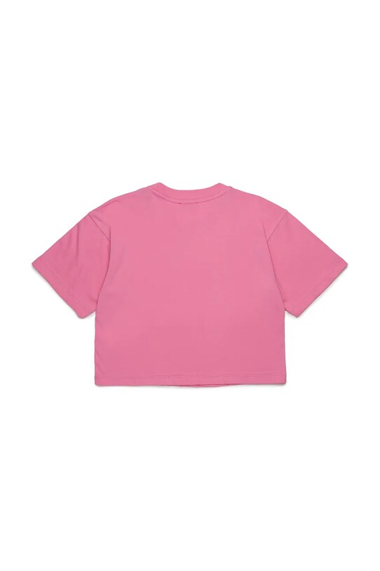 Otroška bombažna kratka majica Diesel TIXAN T-SHIRT J02428 roza AW25