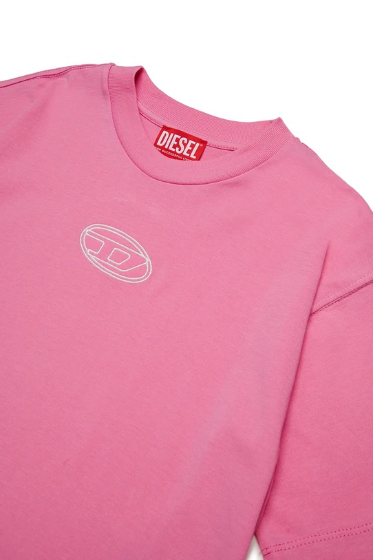 Deklice Otroška bombažna kratka majica Diesel TIXAN T-SHIRT J02428 roza