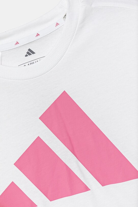 Fete adidas tricou de bumbac pentru copii JW2383 alb