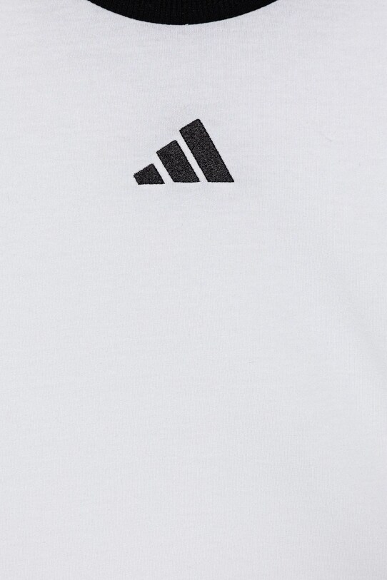 Dziewczynka adidas t-shirt bawełniany dziecięcy JW8628 biały