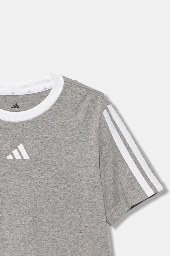 Dziewczynka adidas t-shirt bawełniany dziecięcy JW8631 szary