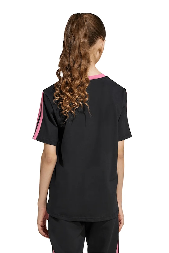 adidas t-shirt bawełniany dziecięcy JW8633 czarny