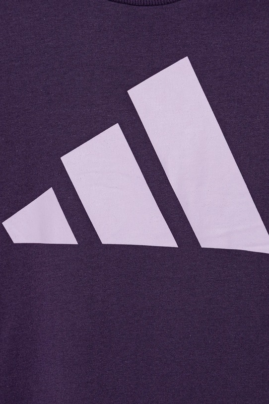 Dětské bavlněné tričko adidas fialová JW2385