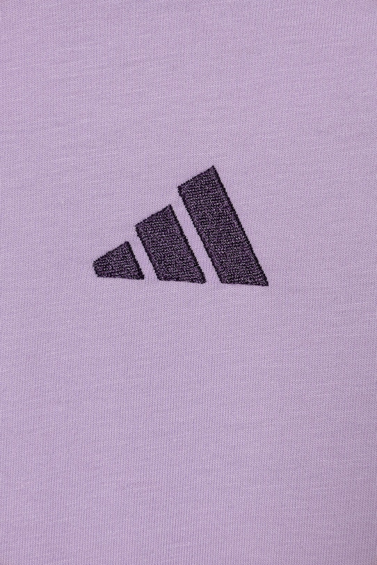 Dětské bavlněné tričko adidas fialová JY4975