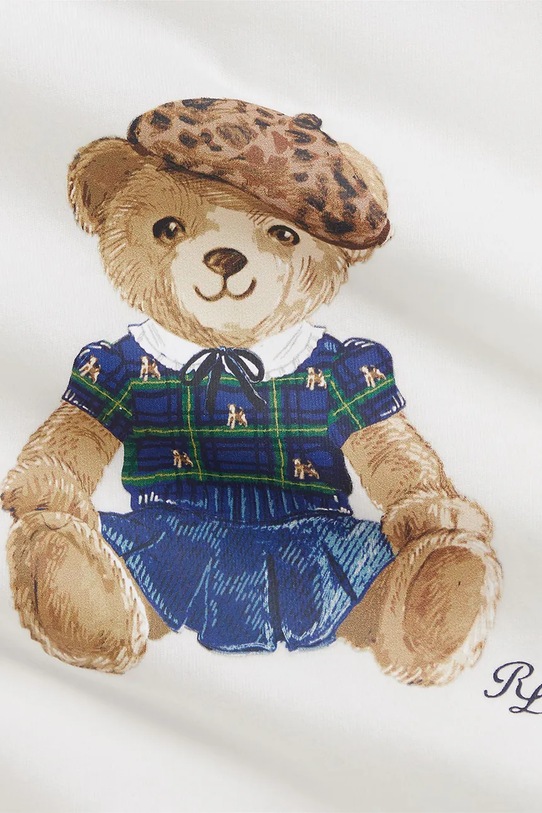 Dziewczynka Polo Ralph Lauren sukienka bawełniana dziecięca 310982873001 biały