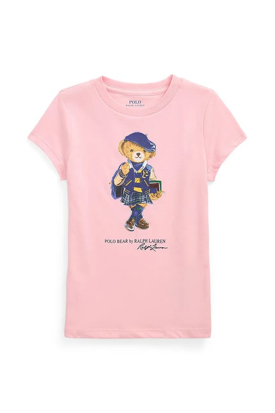 Polo Ralph Lauren t-shirt in cotone per bambini prodotto per bambini rosa 312961230001