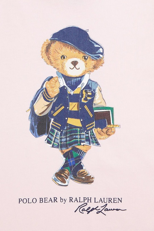 Djevojčice Dječja pamučna majica kratkih rukava Polo Ralph Lauren 313961230001 roza