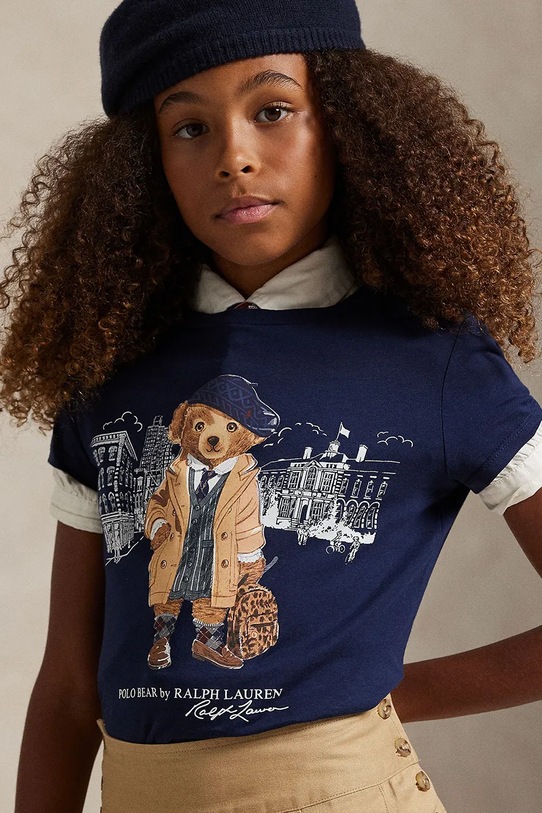 Polo Ralph Lauren gyerek pamut póló 313979033001 sötétkék