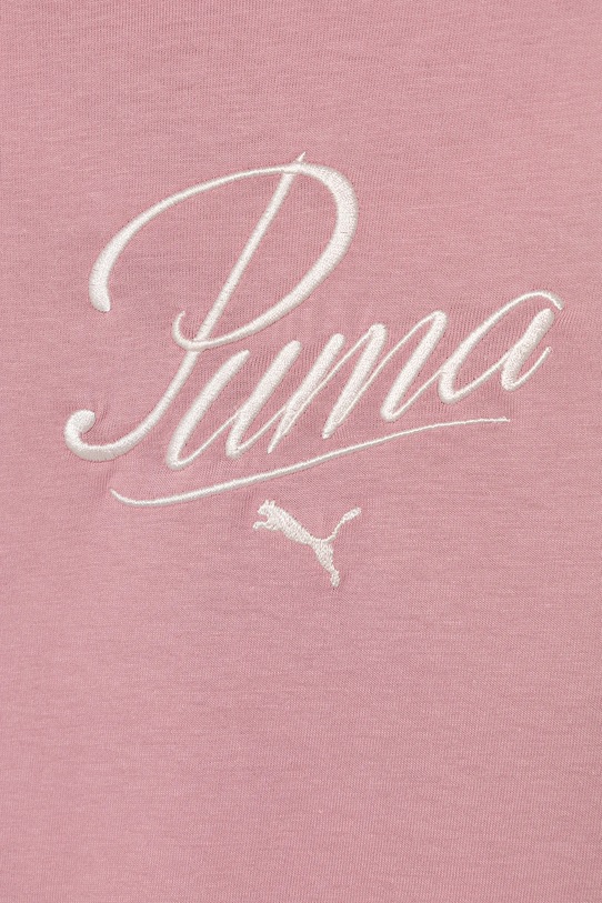 Dziewczynka Puma t-shirt bawełniany dziecięcy ESS SCRIPT Tee G 685805 różowy