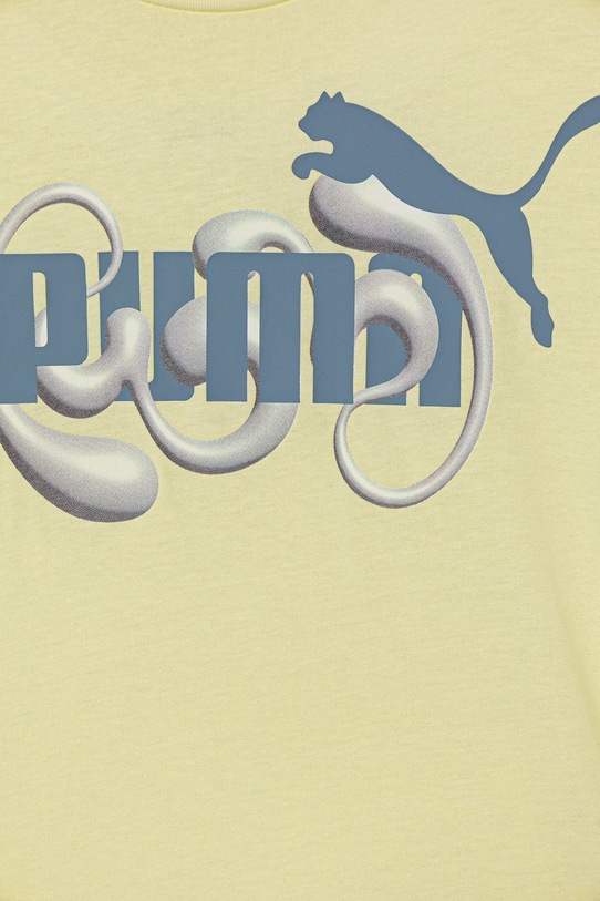 Dziewczynka Puma t-shirt bawełniany dziecięcy GRAPHIC No. 1 Logo Tee G 688497. żółty