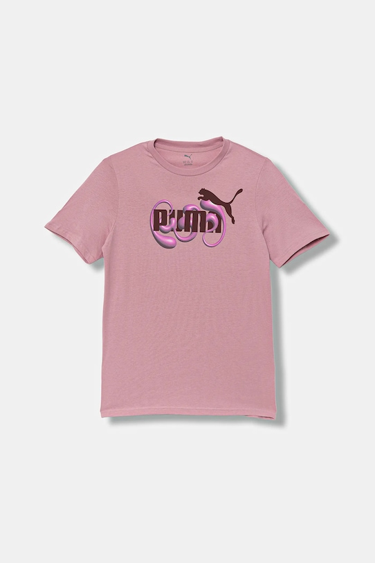 Puma tricou de bumbac pentru copii GRAPHIC No. 1 Logo Tee G print roz 688497.