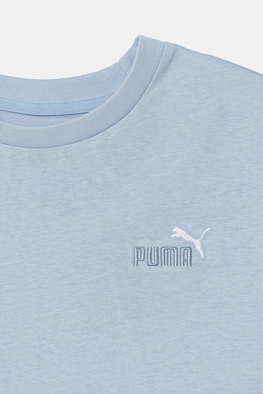 Dziewczynka Puma t-shirt bawełniany dziecięcy ESS 2 COLOR Small No. 1 Logo Relaxed Tee 689101 niebieski