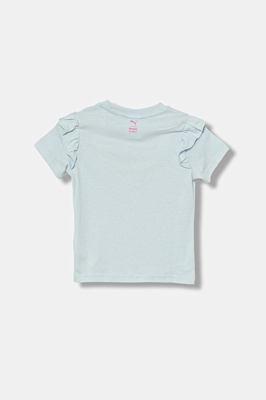 Puma t-shirt bawełniany dziecięcy PUMA X HELLO KITTY & FRIENDS Ruffle Tee 632386 niebieski AW25