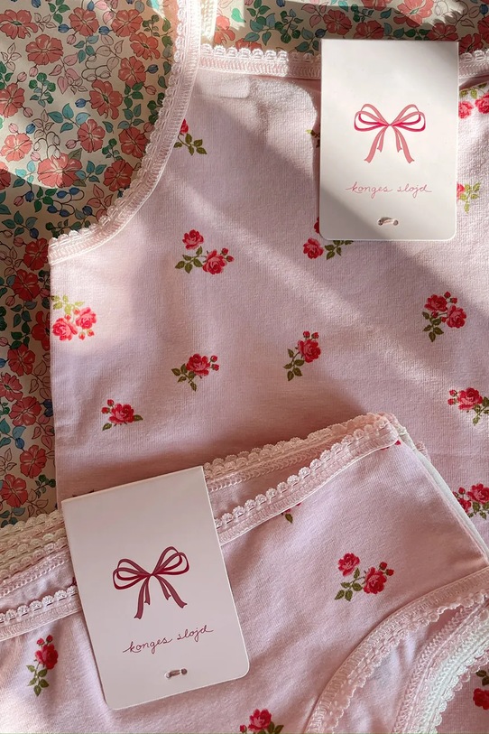 Konges Sløjd t-shirt bez rękawów BASIC 2 PACK STRAP TOP GOTS 2-pack KS103696.9BYA różowy