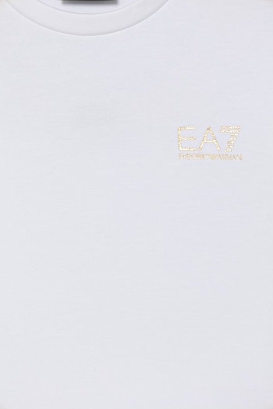 Девочка EA7 Emporio Armani Футболка basic для детей с хлопком 7G000137.AF10373 белый
