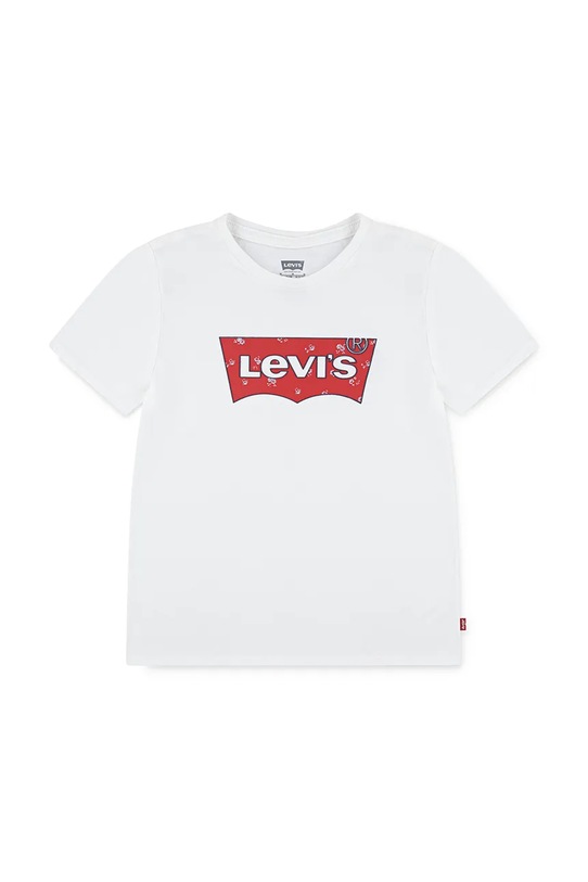Levi's t-shirt dziecięcy FLORAL BATWING SS TEE pozostałe biały 3EP008