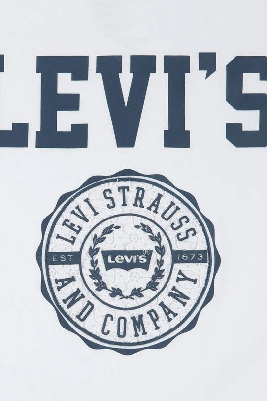Levi's t-shirt dziecięcy SPORTY OVERSIZED TEE biały 4EN779