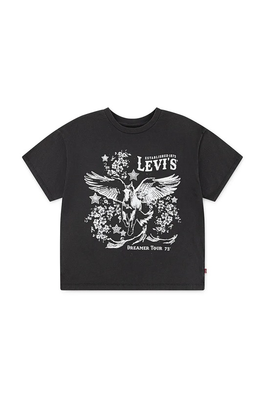 Detské tričko Levi's RETRO LEVIS SS TEE okrúhly čierna 4EN849