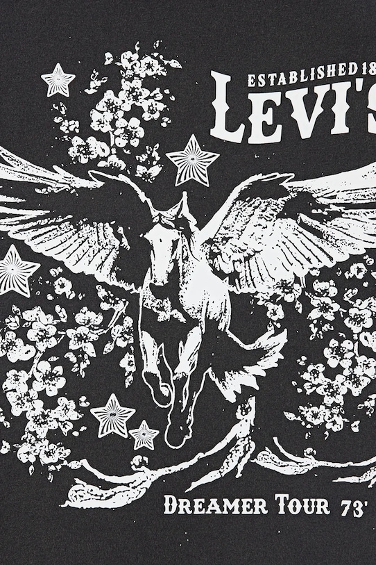 Djevojčice Dječja majica kratkih rukava Levi's RETRO LEVIS SS TEE 4EN849 crna