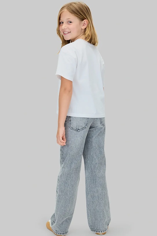 Детская хлопковая футболка Calvin Klein Jeans белый IG0IG03040.128.170.9BYA