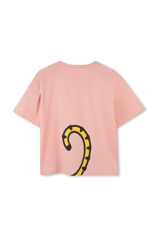 Παιδικό βαμβακερό μπλουζάκι Kenzo Kids K61379.86.108 ροζ AW25