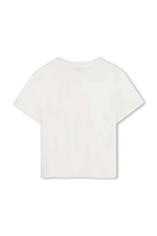 Dziewczynka Michael Kors t-shirt bawełniany dziecięcy R30494.114.150 biały