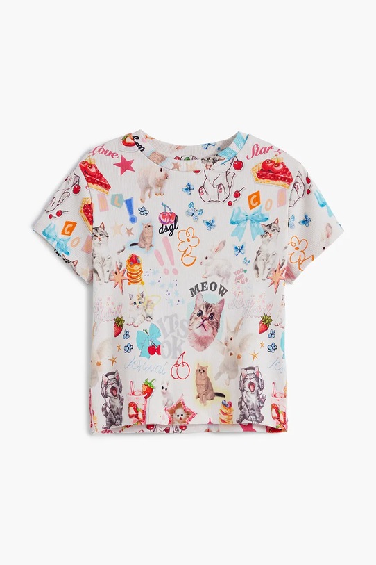 Desigual tricou copii 25WGTK14 bej AW25