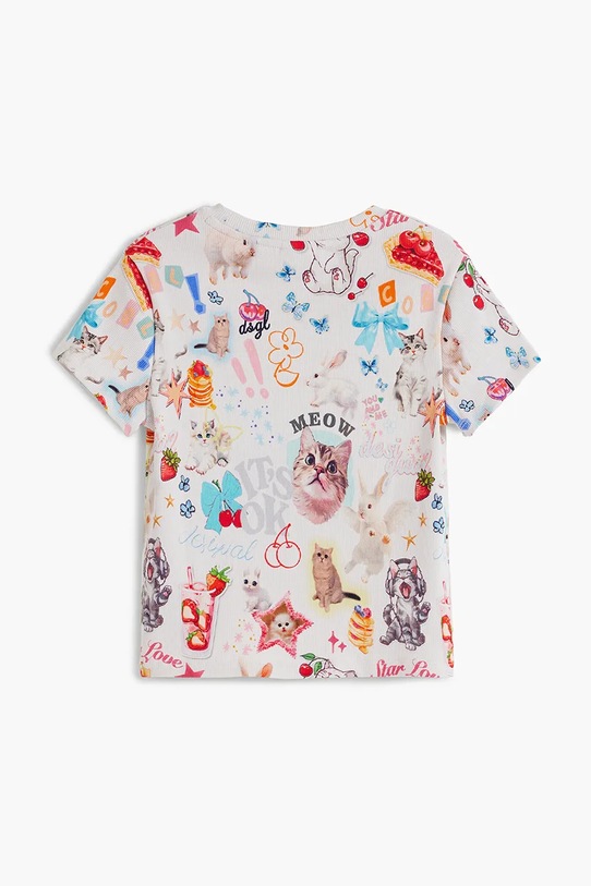 Fete Desigual tricou copii 25WGTK14 bej