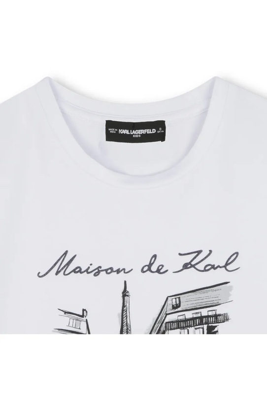Dziewczynka Karl Lagerfeld t-shirt dziecięcy Z30939.102.108 biały