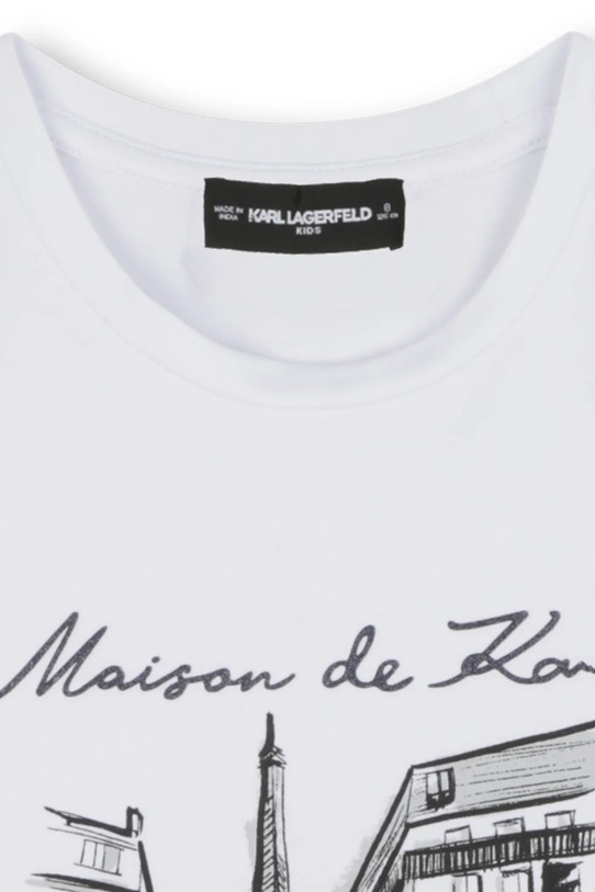 Dziewczynka Karl Lagerfeld t-shirt dziecięcy Z30939.114.150 biały