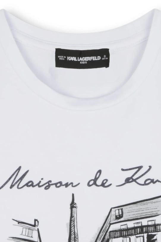 Dziewczynka Karl Lagerfeld t-shirt dziecięcy Z30939.114.150 biały