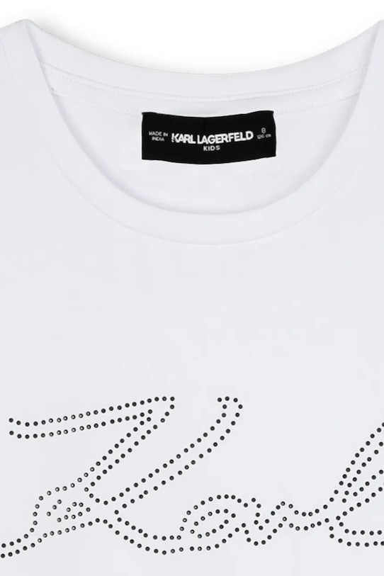 Dziewczynka Karl Lagerfeld t-shirt dziecięcy Z30941.114.150 biały