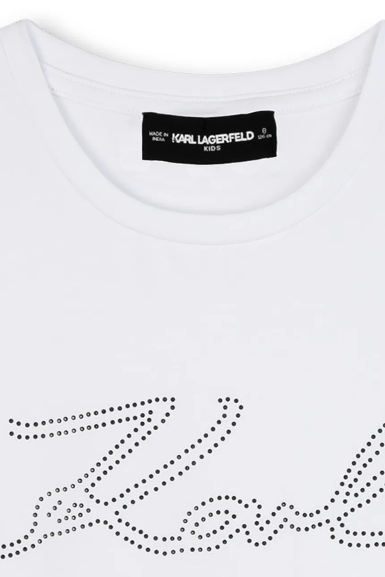 Dziewczynka Karl Lagerfeld t-shirt dziecięcy Z30941.156.162 biały