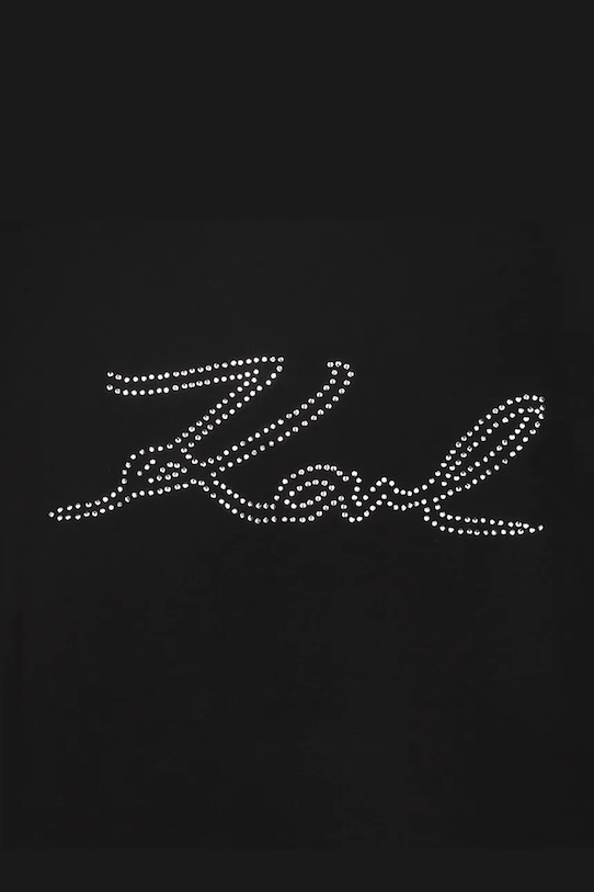 Dziewczynka Karl Lagerfeld t-shirt dziecięcy Z30941.156.162 czarny