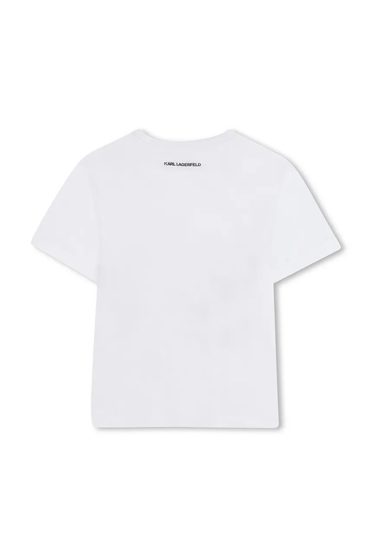 Παιδικό βαμβακερό μπλουζάκι Karl Lagerfeld Z30943.86.108 λευκό AW25