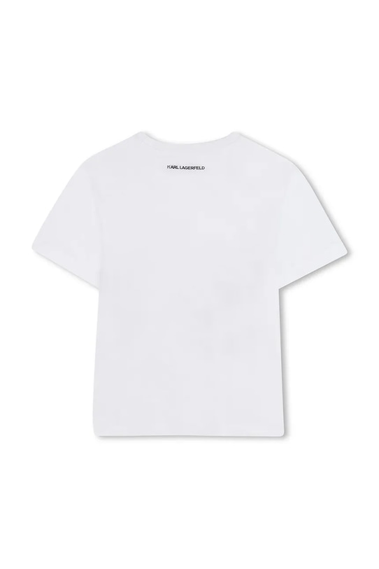 Детская хлопковая футболка Karl Lagerfeld Z30943.86.108 белый AW25
