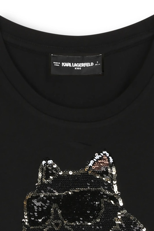 Κοριτσίστικα Παιδικό μπλουζάκι Karl Lagerfeld Z30944.114.150 μαύρο