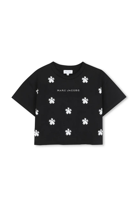 Marc Jacobs t-shirt bawełniany dziecięcy nadruk czarny W60582