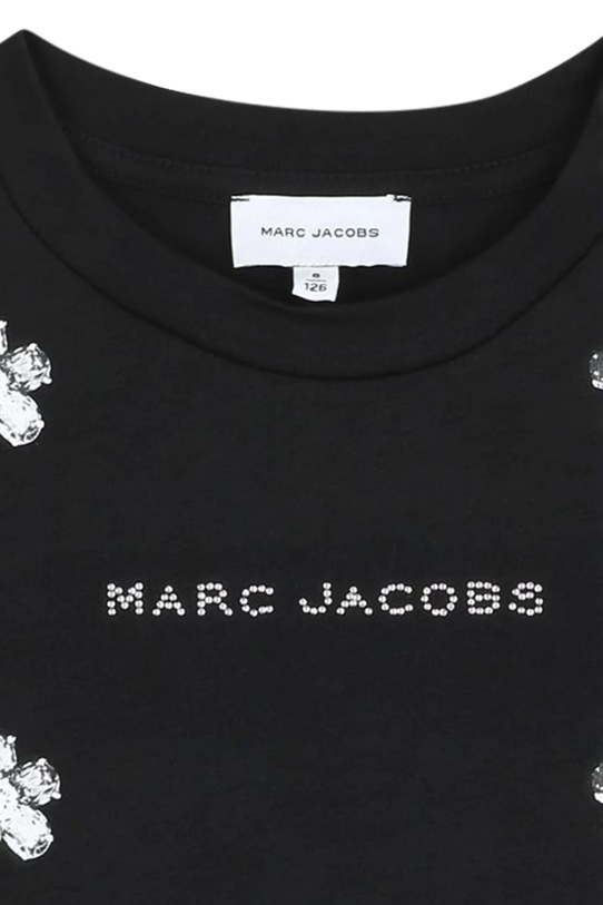 Dziewczynka Marc Jacobs t-shirt bawełniany dziecięcy W60582 czarny