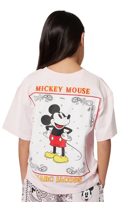 Детская хлопковая футболка Marc Jacobs хлопок розовый W60691.86.108