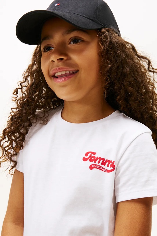 Dievča Tričko Tommy Hilfiger KG0KG08805.104.122.9BYA biela