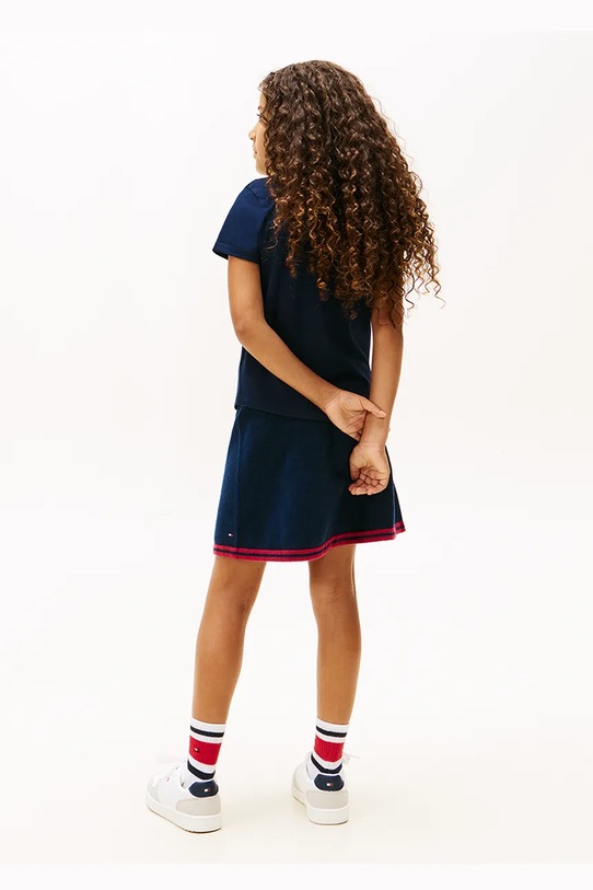 Παιδικό μπλουζάκι Tommy Hilfiger KG0KG08805.128.176.9BYA σκούρο μπλε