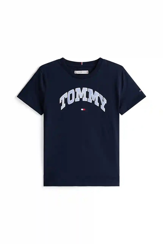Детская хлопковая футболка Tommy Hilfiger KG0KG08806.9BYA тёмно-синий AW25