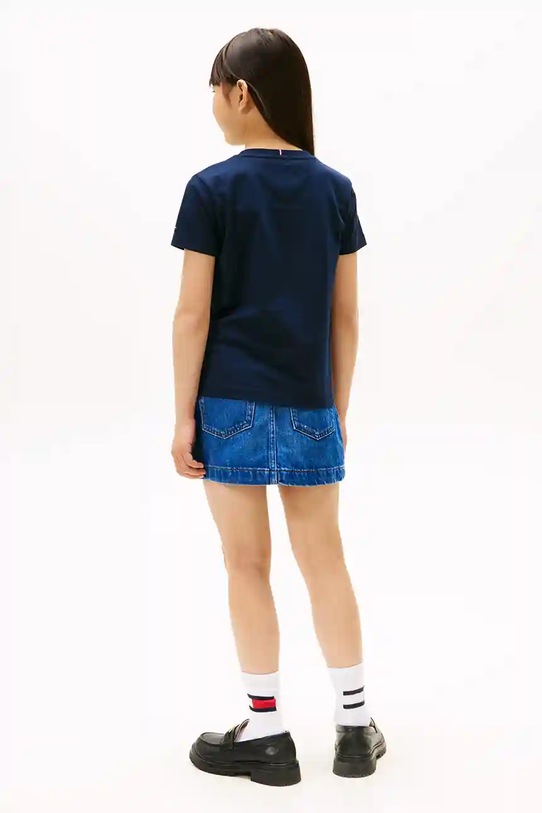 Детская хлопковая футболка Tommy Hilfiger KG0KG08806.9BYA тёмно-синий