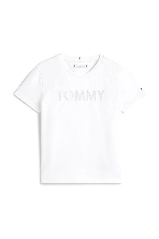 Tommy Hilfiger t-shirt bawełniany dziecięcy KG0KG08899.9BYA biały AW25