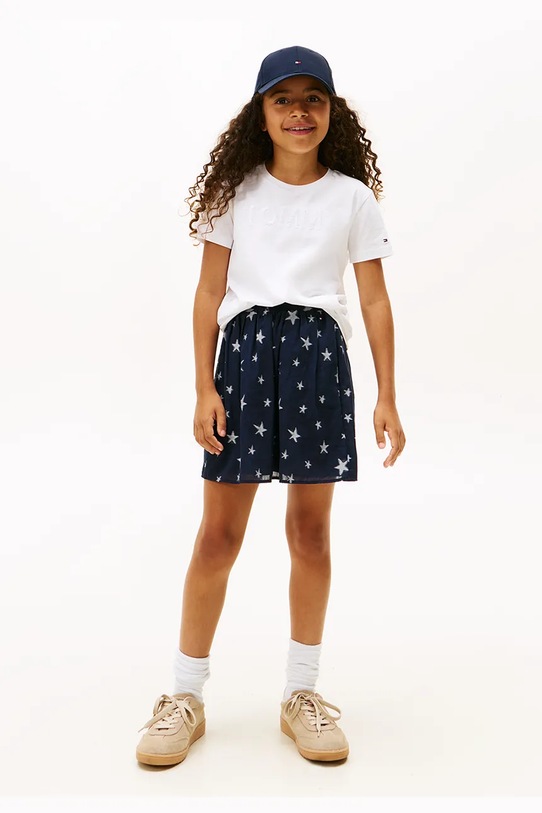 Παιδικό βαμβακερό μπλουζάκι Tommy Hilfiger λευκό KG0KG08899.9BYA