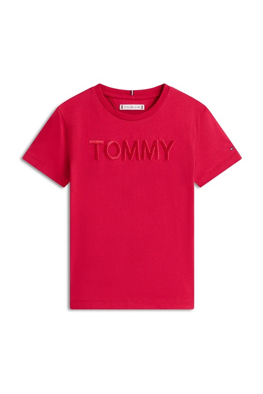 Tommy Hilfiger t-shirt bawełniany dziecięcy KG0KG08899.9BYA różowy AW25